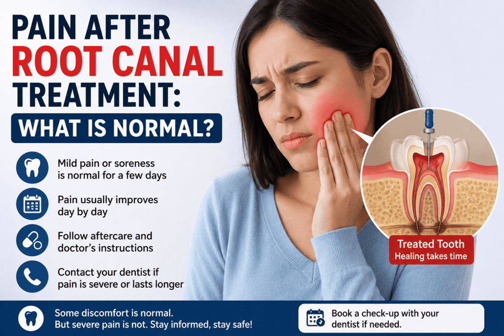 Pain after root canal treatment in Pune explained with tooth anatomy